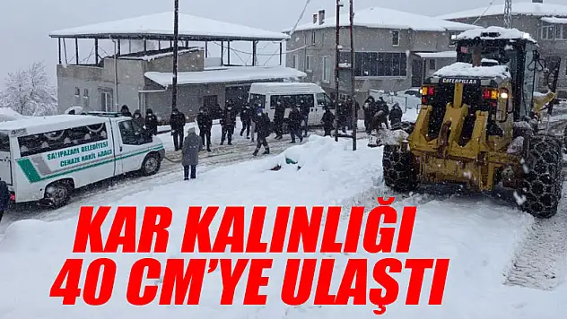 KAR KALINLIĞI 40 CM'YE ULAŞTI