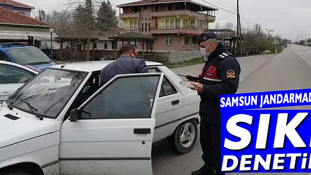 Samsun jandarmadan sıkı denetim