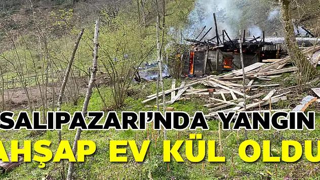 Ahşap ev yangında kül oldu