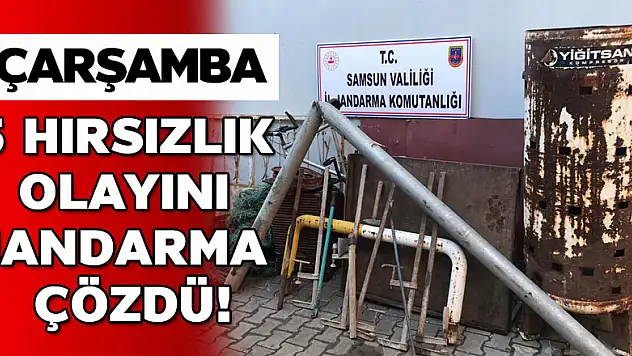 5 Hırsızlık olayını Jandarma çözdü!