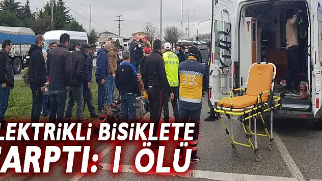 Kamyonet elektrikli bisiklete çarptı: 1 ölü