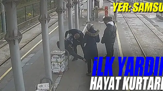 Tramvay durağında can pazarı: Kalp krizi geçiren gence özel güvenlikten kritik müdahale kamerada