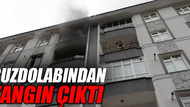 Samsun'da buzdolabından yangın çıktı