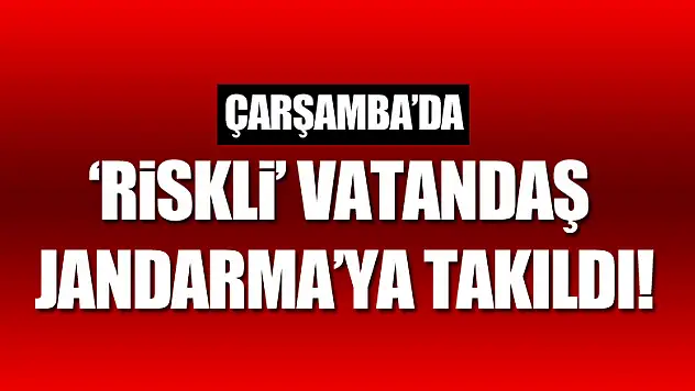 'RİSKLİ' vatandaş Jandarma'ya takıldı!