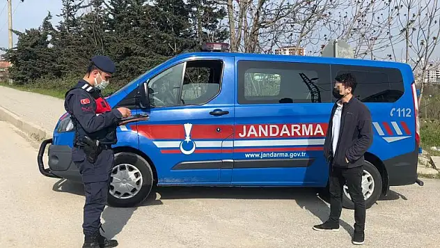 Jandarma uygulamasında korona testi pozitif şahıs yakalandı  