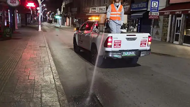 Bafra'da larva ile mücadele çalışması