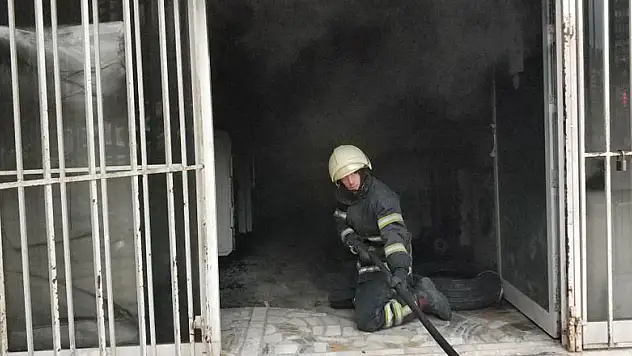 Samsun'da beyaz eşya tamir servisinde yangın