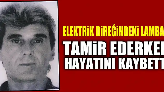 Elektrik direğindeki lambayı tamir ederken akıma kapılıp düşerek hayatını kaybetti