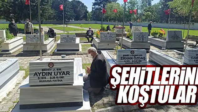 Şehitlerine koştular