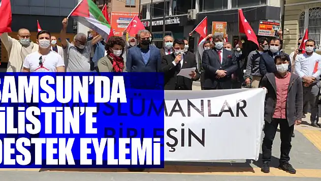 Samsun'da Filistin'e destek eylemi