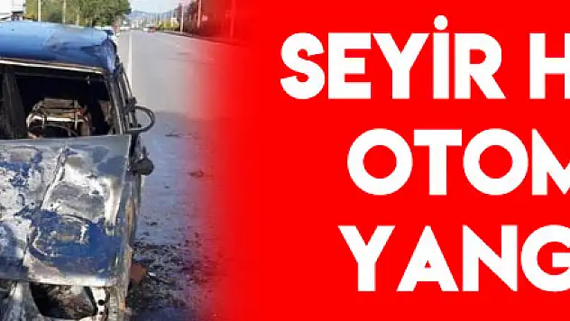Samsun'da seyir halindeki otomobilde yangın çıktı