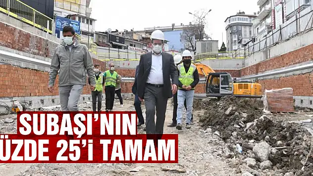 Subaşı'nın yüzde 25'i tamam
