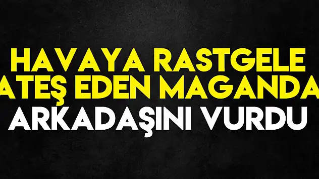 Havaya rastgele ateş eden maganda arkadaşını vurdu