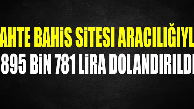 Sahte bahis sitesi aracılığıyla 895 bin 781 lira dolandırıldı