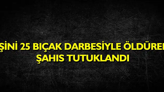 Eşini 25 bıçak darbesiyle öldüren şahıs tutuklandı