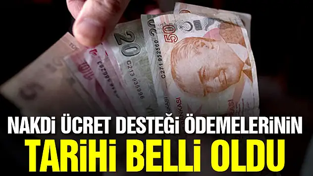 Nakdi ücret desteği ödemelerinin tarihi belli oldu