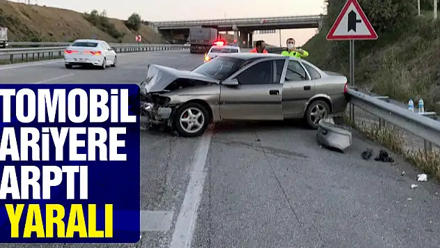 Samsun'da otomobil bariyere çarptı: 1 yaralı