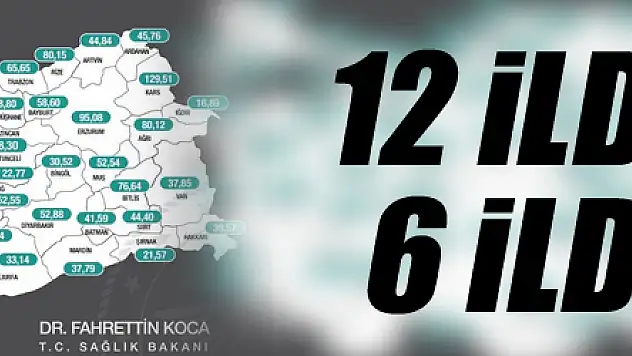 Karadeniz'de 12 ilde vaka sayıları düştü, 6 ilde arttı