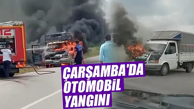 Çarşamba'da Otomobil Yangını