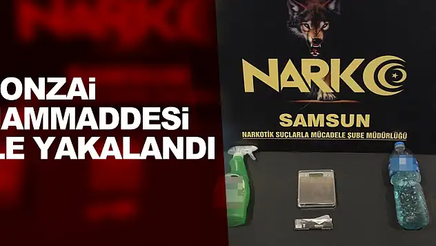 Bonzai hammaddesi ile yakalandı