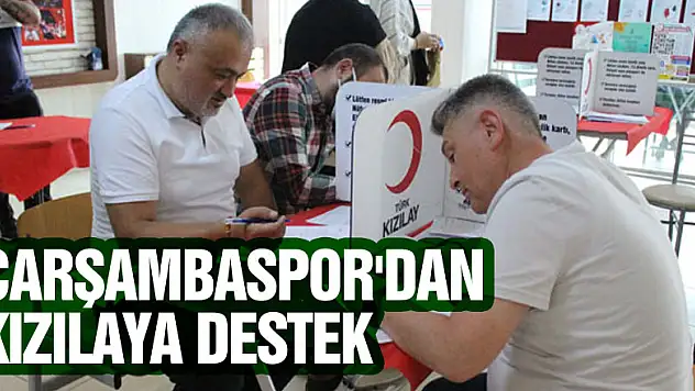 ÇARŞAMBASPOR'DAN KIZILAYA DESTEK