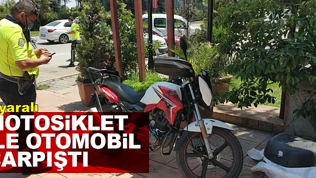 Samsun'da motosiklet ile otomobil çarpıştı: 1 yaralı