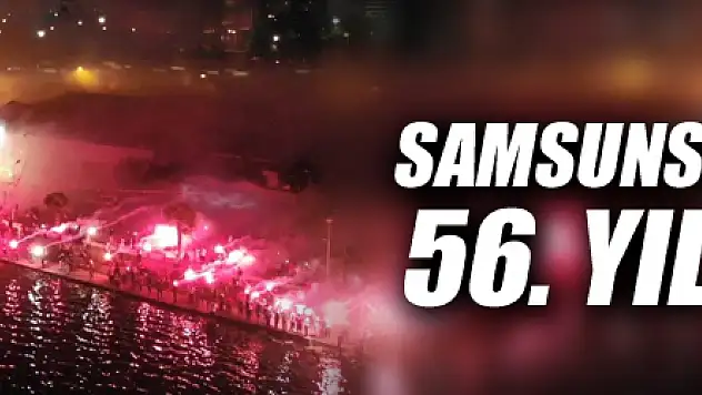 Samsunspor'dan meşaleli 56. yıl kutlaması