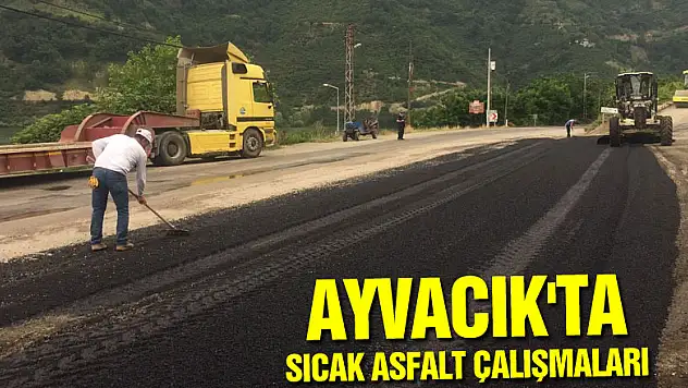 AYVACIK'TA SICAK ASFALT ÇALIŞMALARI