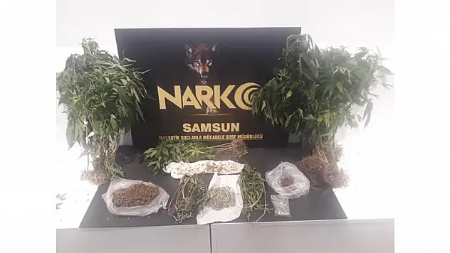 Samsun'da evinde uyuşturucu ele geçen şahıs gözaltına alındı