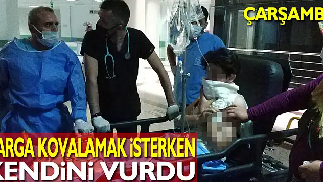 Karga kovalamak isterken ses fişeği ile kazara kendini vuran kız ağır yaralandı