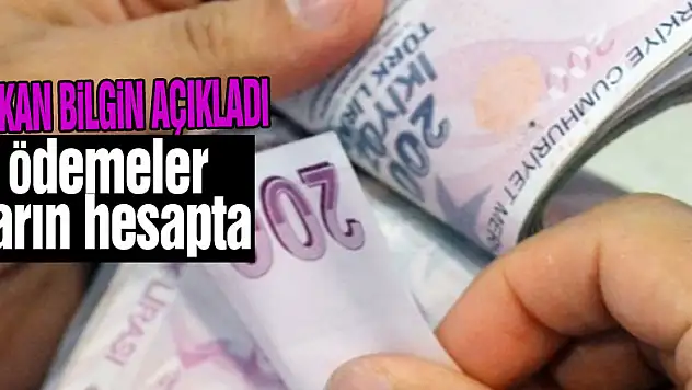 Bakan Bilgin: 'Ödemeleri 9 Temmuz'da yapıyoruz'