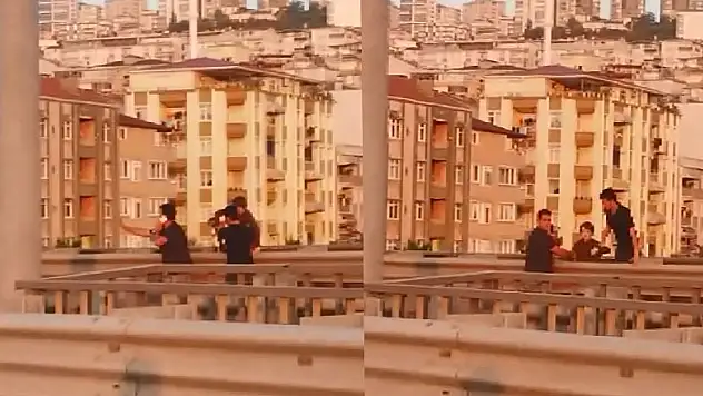 Viyadüğe çıkan down sendromlu çocuk yürekleri ağza getirdi