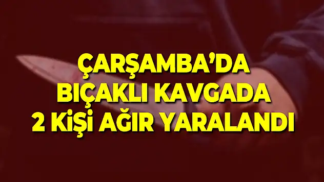 Samsun'da bıçaklı kavgada 2 kişi ağır yaralandı
