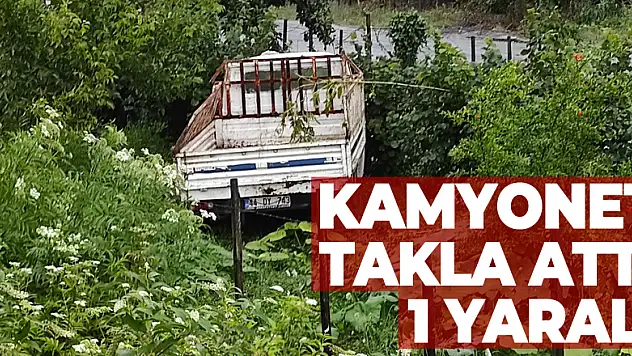 Kamyonet takla attı: 1 yaralı