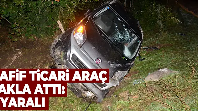 Hafif ticari araç takla attı: 2 yaralı