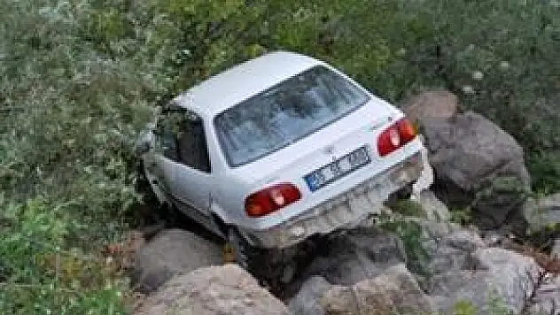 Samsun'da Otomobil dere yatağına uçtu:4 Yaralı