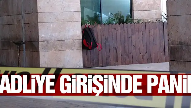 Yabancı uyruklu gencin adliye girişine bıraktığı çanta paniğe sebep oldu
