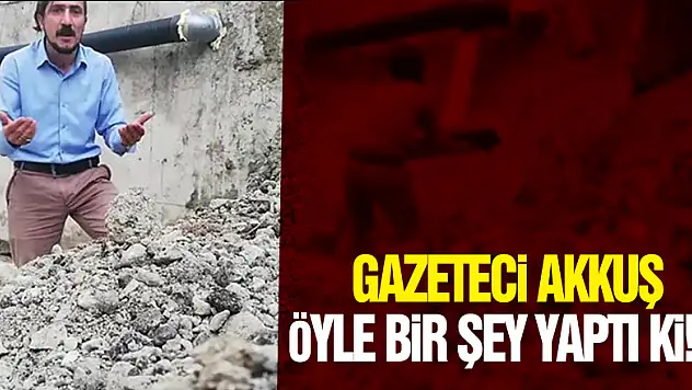 Gazeteci Akkuş öyle bir şey yaptı ki!... Kanalizasyon borusunu canlı yayında söktü