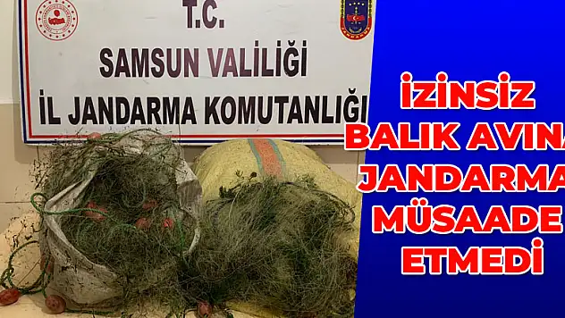 İzinsiz balık avına jandarma müsaade etmedi