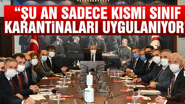 Vali Dağlı: 'Şu an sadece kısmi sınıf karantinaları uygulanıyor'