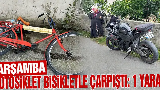 Motosiklet bisikletle çarpıştı: 1 yaralı
