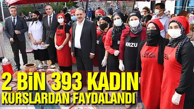 Samsun'da 2 bin 393 kadın kurslardan faydalandı