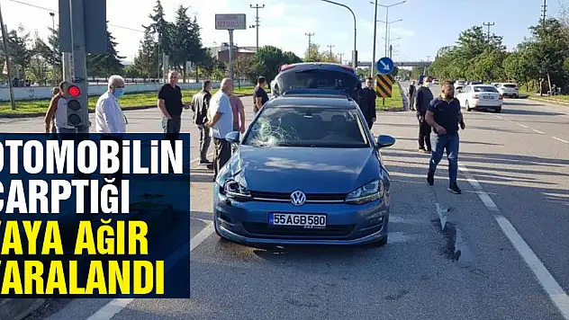 Otomobilin çarptığı yaya ağır yaralandı