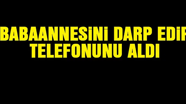 Babaannesini darp edip telefonunu aldı