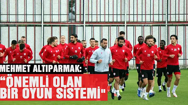 Mehmet Altıparmak: 'Önemli olan bir oyun sistemi'