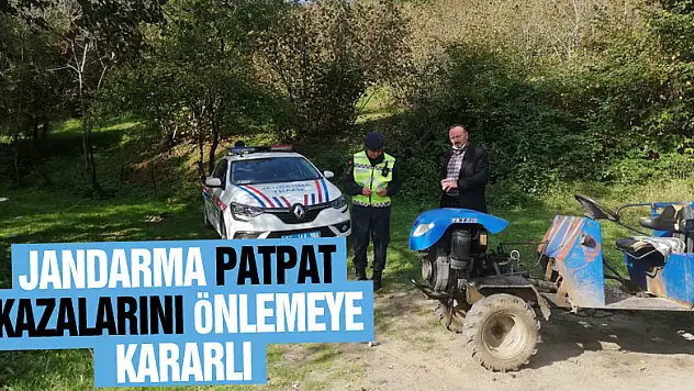 JANDARMA PATPAT KAZALARINI ÖNLEMEYE KARARLI