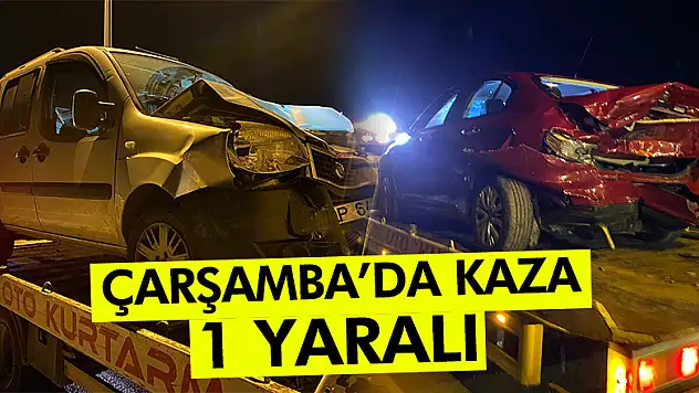 Hafif ticariyle otomobille çarpıştı! 