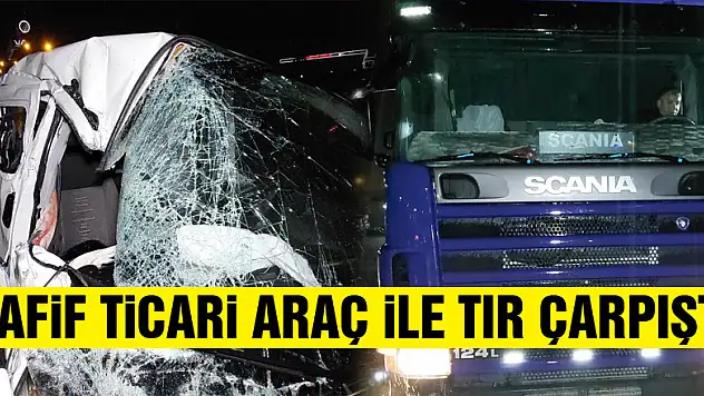 Samsun'da hafif ticari araç ile tır çarpıştı: 2 yaralı