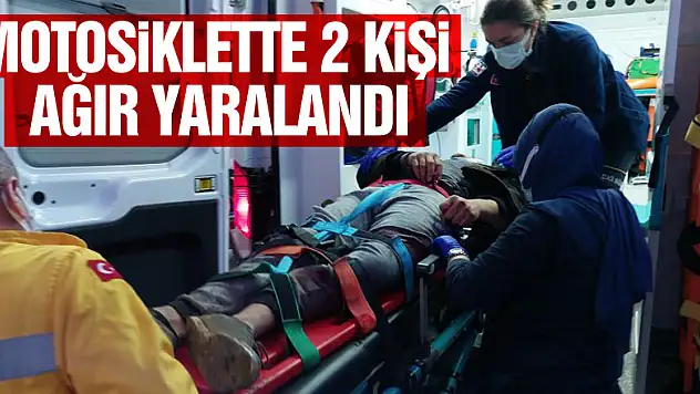 Samsun'da kazada motosiklette bulunan 2 kişi ağır yaralandı