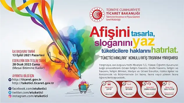 'Tüketici Hakları' konulu afiş tasarım yarışmasına davet